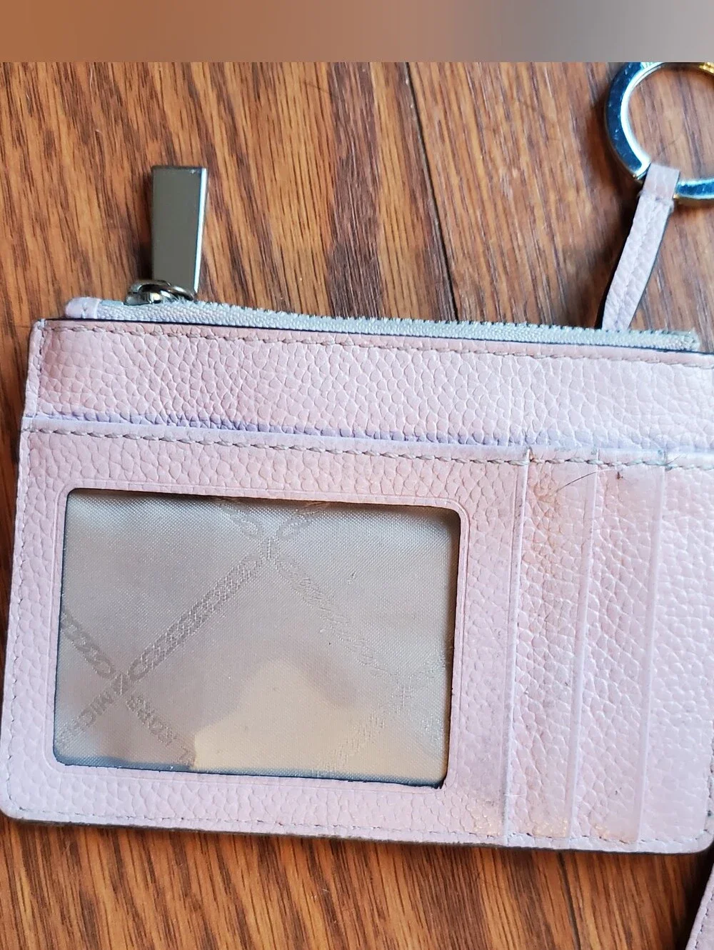 Michael Kors Jet Set Travel Sunset Rose Leather Coinpouch/ID/Keys/ Wristlet